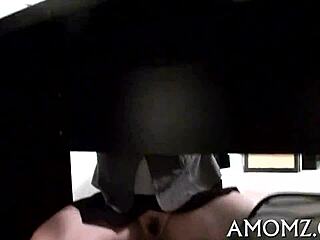 cock roughly fucks mature woman's pussy and tits in hardcore action