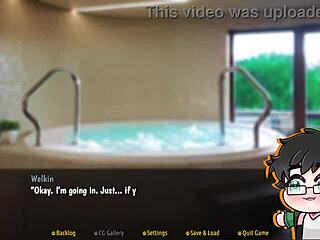 Man, looking respectfully at this yaoi Christmas game demo!