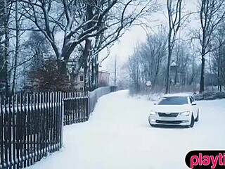 hey, come see this romantic winter fuck with my petite brunette wife