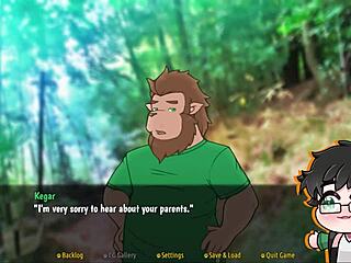 Man, looking respectfully at this yaoi Christmas game demo!