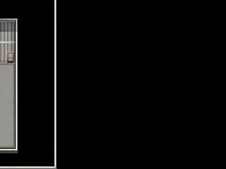 teen girl hides in men's bathroom for secret play. part 2 of sneaky night stroll unfolds.