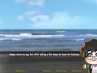 Man, looking respectfully at this yaoi Christmas game demo!