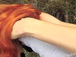 Kitty Sucks Stranger's Dick Doggy Outdoor