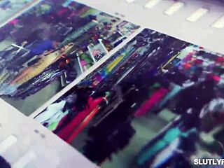 black teen gal gets fingered and slammed doggystyle by the lp officer in the shop