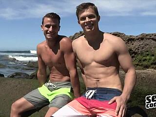 Damn! Malcolm and Jayden go bareback in hot gay action with Sean Cody!