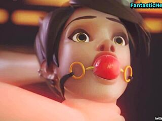 Bridgitte Descriptively Puts Tracer Into The Machine In This Anime Hentai Scene