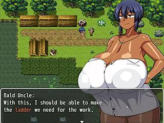 Does this tanned girl natsuki tempt strangers in her hentai game?