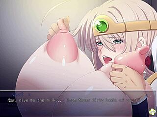 horny heroine ingrid ep 2 playing with her huge tits, big cartoon game anime hentai