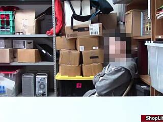 Damn, LP Officer Sucks Shoplifter’s Big Cock at Work!