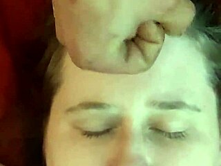 Amateur Girl Gets Face Dumped With Cum!