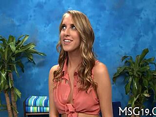 Ass massage for teen babe with small tits