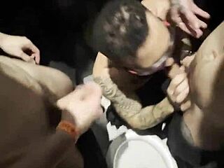 want to see raw orgy in bathroom?