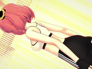 Anya finishes her workout and craves more action