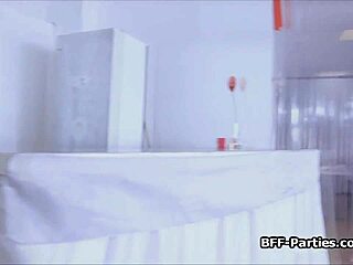 Three Teen Ballerinas Devour One Big Cock!