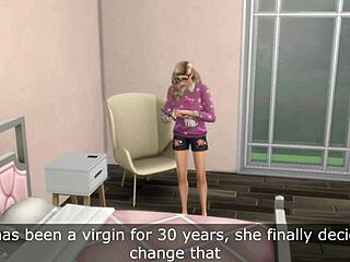 Straight girl seduced by lesbian for first-time scissoring domination.