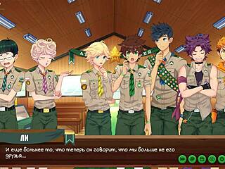 Herní přátelé tábor epizoda 28, relaxace s Natsumi v ruském hlase, sugestivní anime hentai