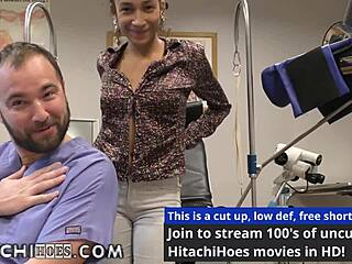 ميس مارس تحصل على هزات جنسية جامحة بعصا هيتاتشي أثناء الفحص الطبي في الكلية