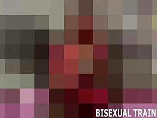 We both taste his big cock in bisexual threesome