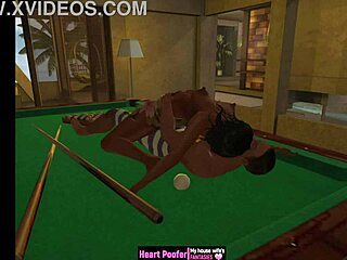 Animated Characters Playing on Pool Table