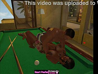 Animated Characters Playing on Pool Table