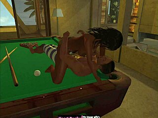 Animated Characters Playing on Pool Table