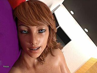 Big city thrills! Redhead gets cum all over her socks