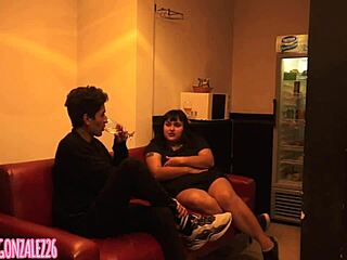 Alisongonzalez26 gives blowjob for raise, big tits bouncing