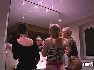 Wellness girls threesome with Lou Nesbit