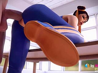 Chun-Li Takes Big Creampie In Standing Doggy Pose