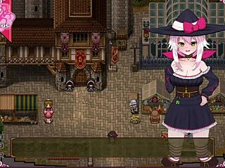 Petite hentai witch turns nympho for city creampie