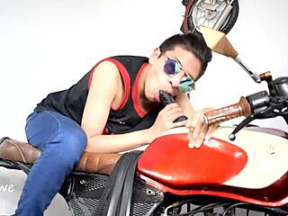 motorcycle sex with colombian guy and anal moaning 😏