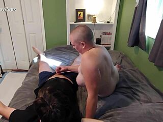 Piss play soaks him before handjob makes him explode hard 💦