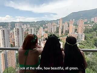 Alicia Trece, Mila Garcia, Kristal Bridge Eating Pussy on Balcony