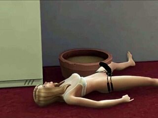 Blonde Gwen gets a golden shower in Whimsville comic