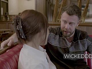 Petite Asian Waitress Carried And Fucked Hard, Riding Cock And Sucking.