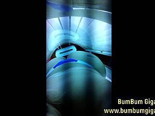 preparing for lover in tanning booth