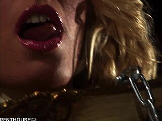 body painted blonde nicole sheridan sucks artist before hardcore fucking