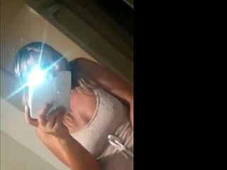 Blonde Teen Squirts Wildly While Filming Solo Orgasm in Mirror Close-Up