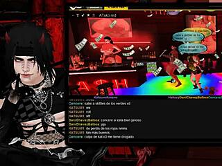 chubby lesbians party hard in hentai style!