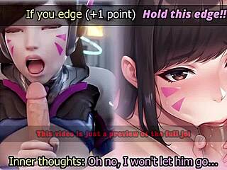 D.Va Plays Edging Game With Submissive Overwatch