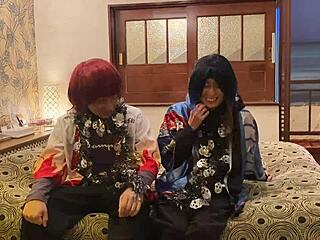 Asian Wife In Halloween Cosplay Deepthroats