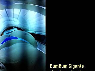 preparing for lover in tanning booth