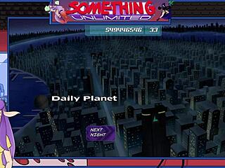 Blonde with big tits in cartoon series