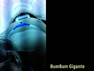 preparing for lover in tanning booth