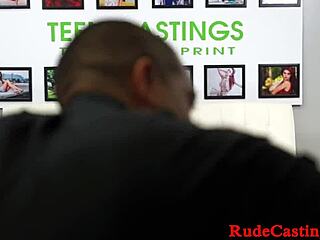 hardfucked teen beauty at casting interview, neighbors watching close up 😏