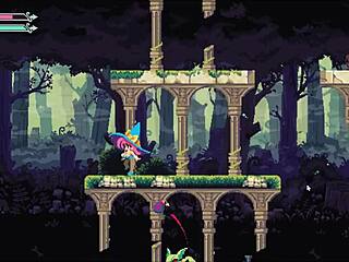 Flip witch pixel hentai game ep 6 femdom creampie in the forest