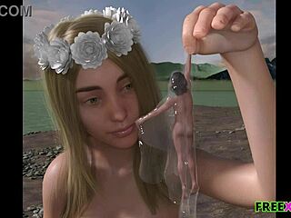 Uberloof - River Nymph Futa Giantess in Wild 3D Cartoon Action! 😍
