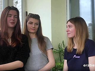 these horny babes say, 'let's lick pussies with toys.'