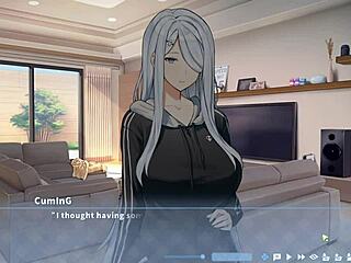 Big blonde step sister rides my giant cock at night