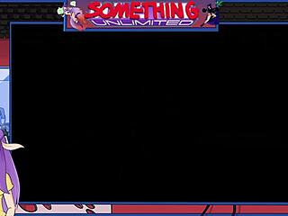 Blonde with big tits in cartoon series